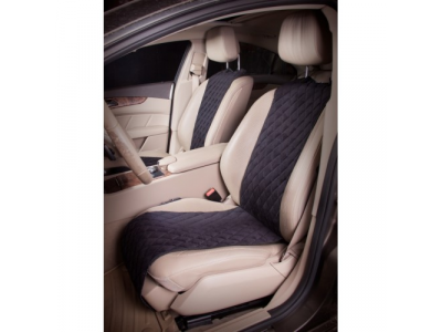 Накидки Алькантара, передние 2 шт., черные AIRLINE