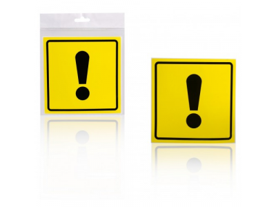 Знак Начинающий водитель ГОСТ, внутренний, самоклеящийся (150*150 мм), в уп. 1шт.