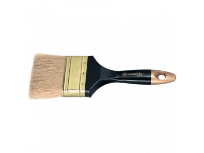 Кисть плоская "Профи" 3", натуральная щетина, деревянная ручка MATRIX