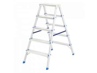 Стремянка двусторонняя 5ст., алюминиевая// Сибртех Россия