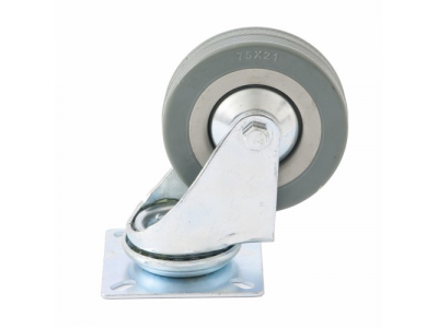 Колесо поворотное d-75 мм., крепление платформенное СИБРТЕХ