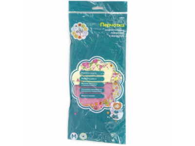 Перчатки хозяйственные, латексные с манжетой, M Elfe