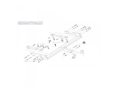 Фаркоп на Mitsubishi Outlander SUV 2003-2007гг.