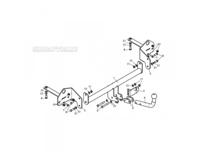 Фаркоп на Opel Mokka SUV 2012г.-по н.в.