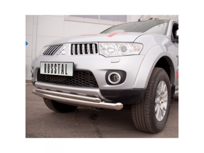Mitsubishi Pajero Sport 2010 защита переднего бампера d76/42 PSZ-000921