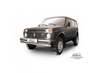 Защита переднего бампера Arbori d76 LADA Niva удл. (21213) 1993-