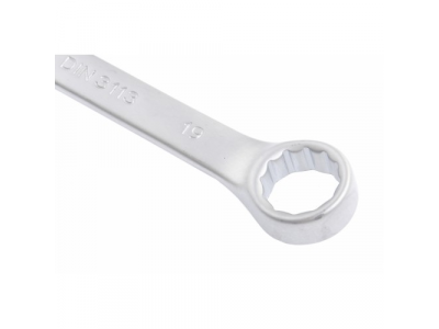 Ключ комбинированный, 19 мм, CrV, матовый хром// MATRIX