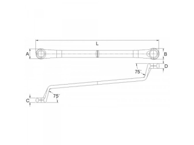 Ключ накидной 19х21мм