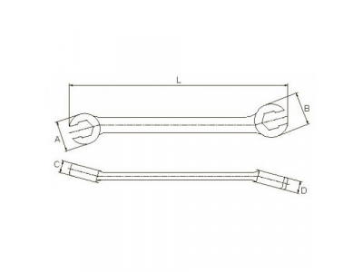 Ключ разрезной 19х22 мм