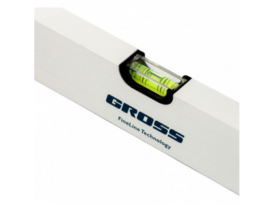 Уровень алюминиевый, 1000 мм, усиленный, рукоятки, фрезерованный, 3 глазка, магнитный Gross