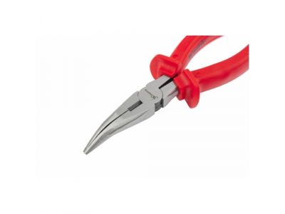 Длинногубцы Econom, 180 мм, изогнутые шлифованные, пластмассовые рукоятки// MATRIX