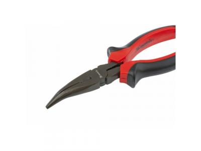 Длинногубцы Black Nickel, 200 мм, изогнутые, двухкомпонентные рукоятки// MATRIX