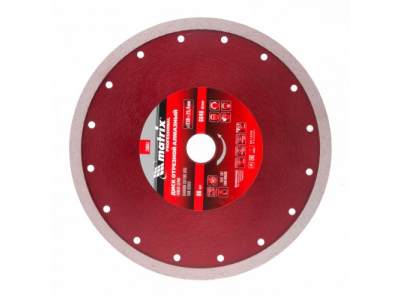 Диск алмазный сплошной, тонкий, 230 х 25,4 мм, мокрое резание Matrix