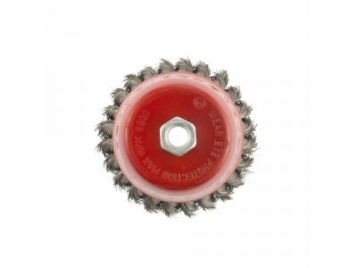 Щетка для УШМ, 100 мм, М14, "чашка", крученая проволока 0,35 мм// MTX