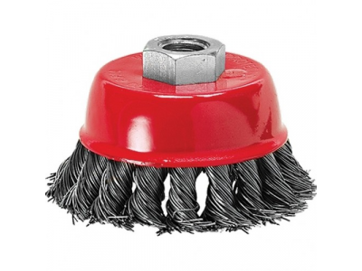 Щетка для УШМ, 75 мм, М14, "чашка", крученая проволока 0,5 мм// MATRIX