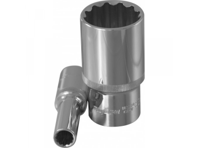 Головка торцевая 12 гранная глубокая 1/2"DR 18мм., Ombra 112218