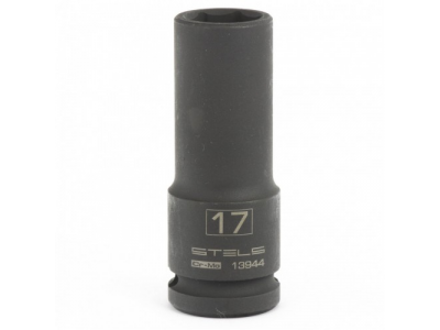 Головка ударная удлиненная шестигранная, 17 мм, 1/2, CrMo Stels