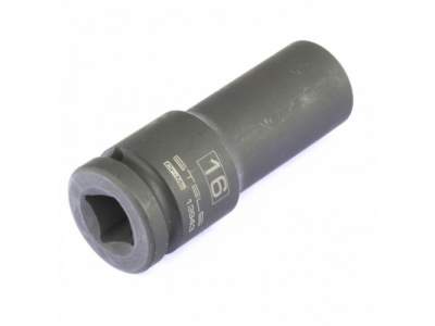 Головка ударная удлиненная шестигранная, 16 мм, 1/2, CrMo Stels
