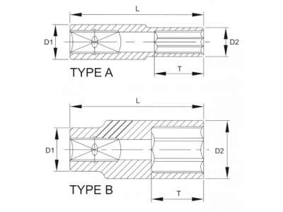 Головка торцевая глубокая 6гр. 1/2" 10мм