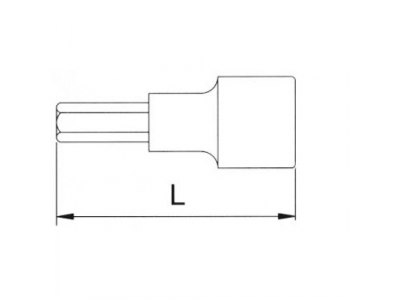 Головка торцевая с шестигранной вставкой 1/2" 8мм L=55мм