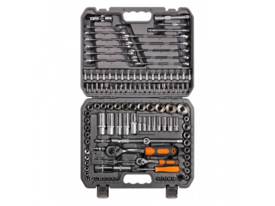 Набор инструментов универсальный 125 предметов, серый пласт.кейс