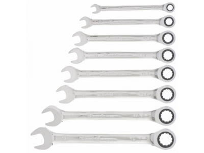 Набор ключей комбинированных, трещеточных 8 штук Matrix