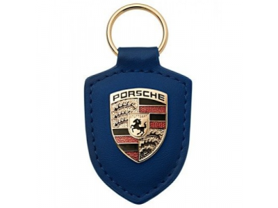 Брелок для ключей с гербом Porsche Crest Keyring, Blue, артикул WAP0500950E