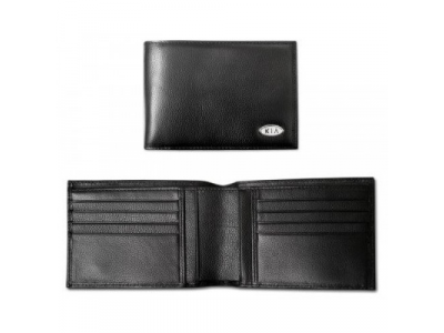 Кожаное портмоне Kia Leather Wallet, Black