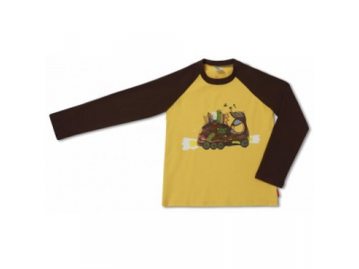 Детский логнслив реглан Toyota Kids Longsleeve Shirt, Yellow-Brown, артикул TMDR20B128