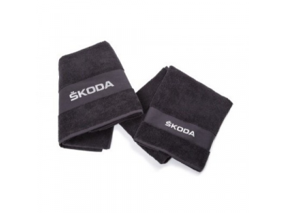 Комплект из двух хлопковых полотенец Skoda Towel Set, артикул 000084500C от VAG Комплект из двух хлопковых полотенец Skoda Towel Set, артикул 000084500C
