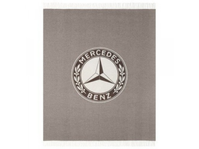 Плед Mercedes Blanket, Herringbone, Dark Brown / Off-white