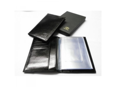 Кожаная обложка для авто-документов Toyota Leather Documents Case, Black, артикул OT1100350T
