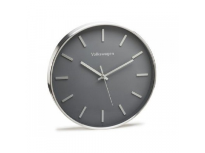 Настенные часы Volkswagen Logo Wall Clock, Silver/Grey