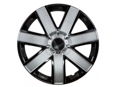 Колпаки колесные 13 дюймов Гелакси Т, серебристый/черный, карбон