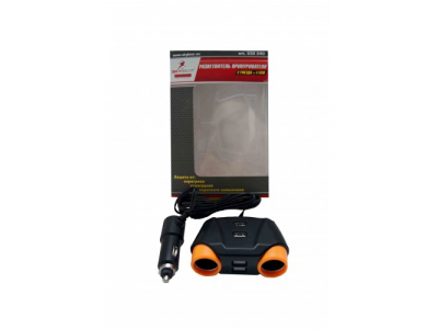 Разветвитель прикуривателя на 2 гнезда+4 USB 12/24 В «SKYBEAR»