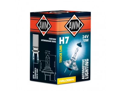 Лампа галогенная AWM H7 24V 70 W (Px26D)