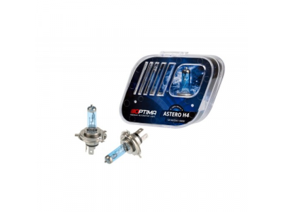 Галогенные лампы Optima Astero H4 +80% White 5000K